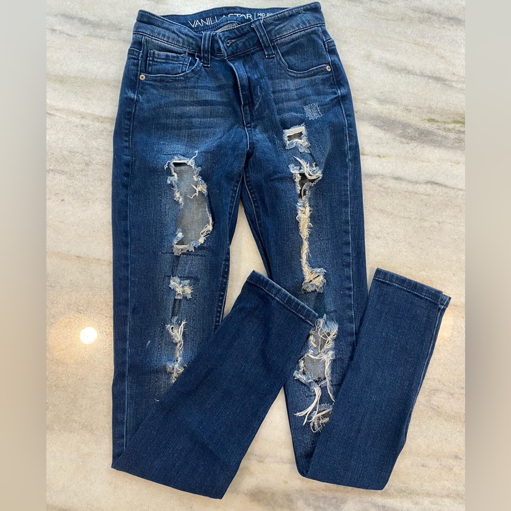 Vanilla Star mid rise skinny jeans
